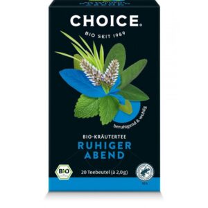 Ceai bio de plante Seara linistita, 20 pliculete a 2g / 40.0g Choice®