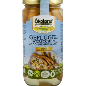 Cremvursti bio din carne de curcan cu ulei de floarea soarelui, 380g Okoland