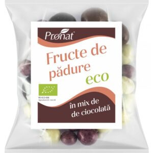 Fructe de padure bio in mix de ciocolata, 100g Pronat
