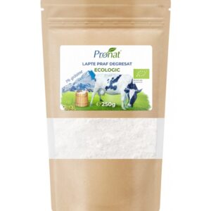 Lapte praf bio degresat, 1% grasime, 250g Pronat