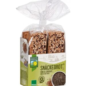 Paine bio crocanta cu chia si seminte de in, 200g Bohlsener Muhle