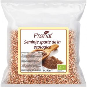 Seminte de in sparte bio, 250g Pronat