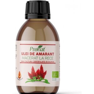 Ulei bio din seminte de amarant macerat la rece, 100ml Pronat