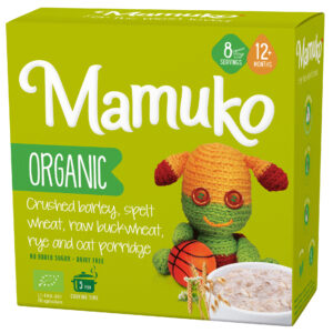 Porridge din 5 cereale orz  spelta  hrisca  secara si fulgi de ovaz bio 12+ luni 200g Mamuko